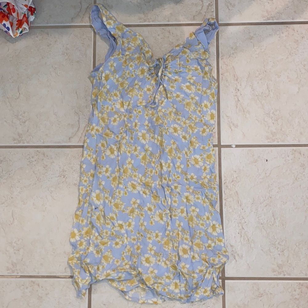 Sophie Rue blue and yellow floral dress size small but fits size XXS